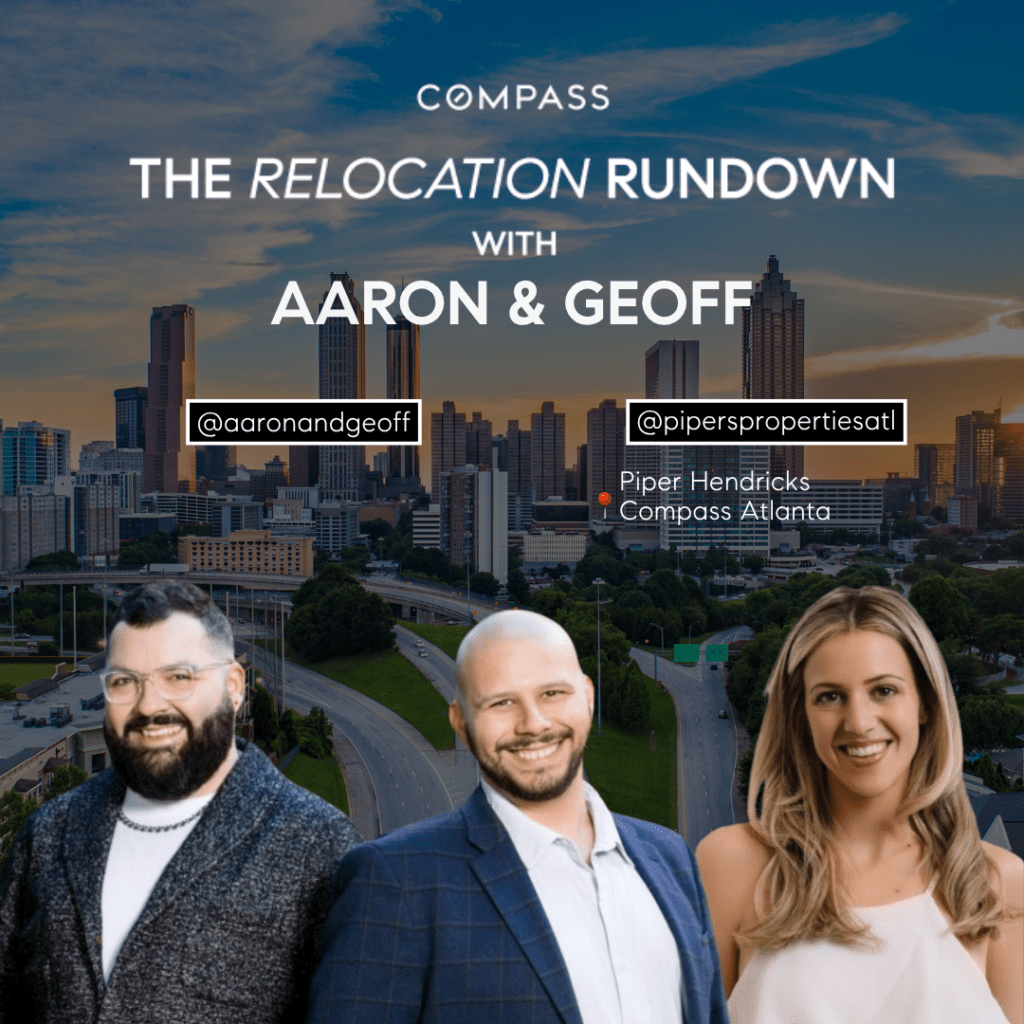 From booming tech corridors to family-friendly neighborhoods, finding the perfect community in Atlanta, Georgia is all about lifestyle. On this week’s Relocation Rundown, Aaron and Geoff sit down with real estate expert Piper Hendricks to explore the rapid growth of Atlanta’s northern suburbs—from finding the best market values and top school districts to navigating commutes and new developments. Piper shares practical relocation tips and insider insights on why the northside has become the ultimate destination for professionals and families alike.