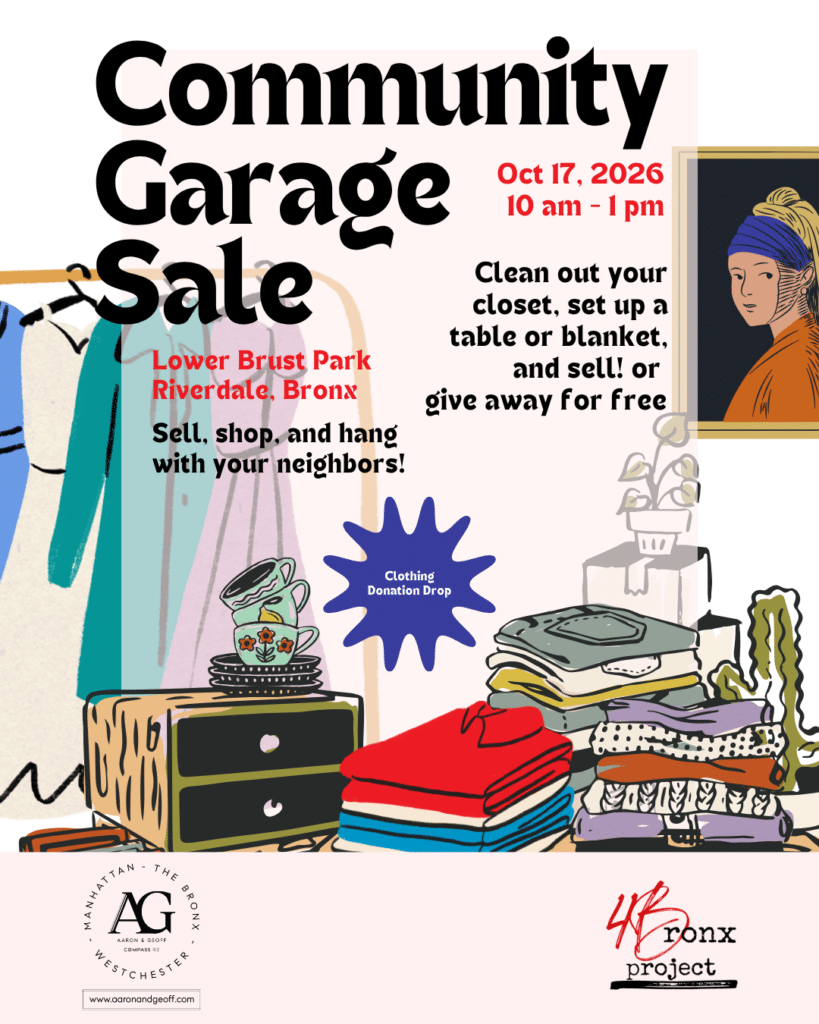 To help our neighbors clear out the clutter before winter sets in, the Aaron and Geoff Team is hosting a community-wide October Garage Sale & Clothing Drive this October 17th.